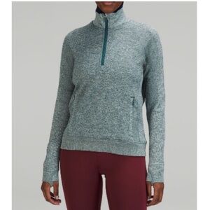 LULULEMON Green Jasper Engineered Warmth Half Zip size 4